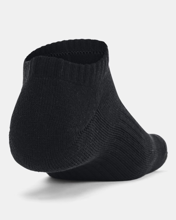 Unisex UA Core No Show 3-Pack Socks, Black, pdpMainDesktop image number 2